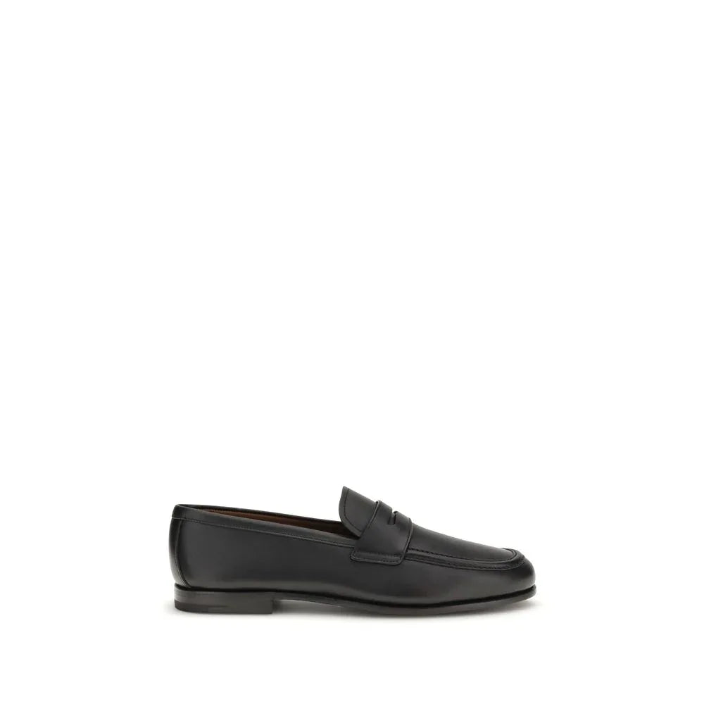 Church's Black Calf Leather Bos Taurus Slip-On Loafers - Zeiniez
