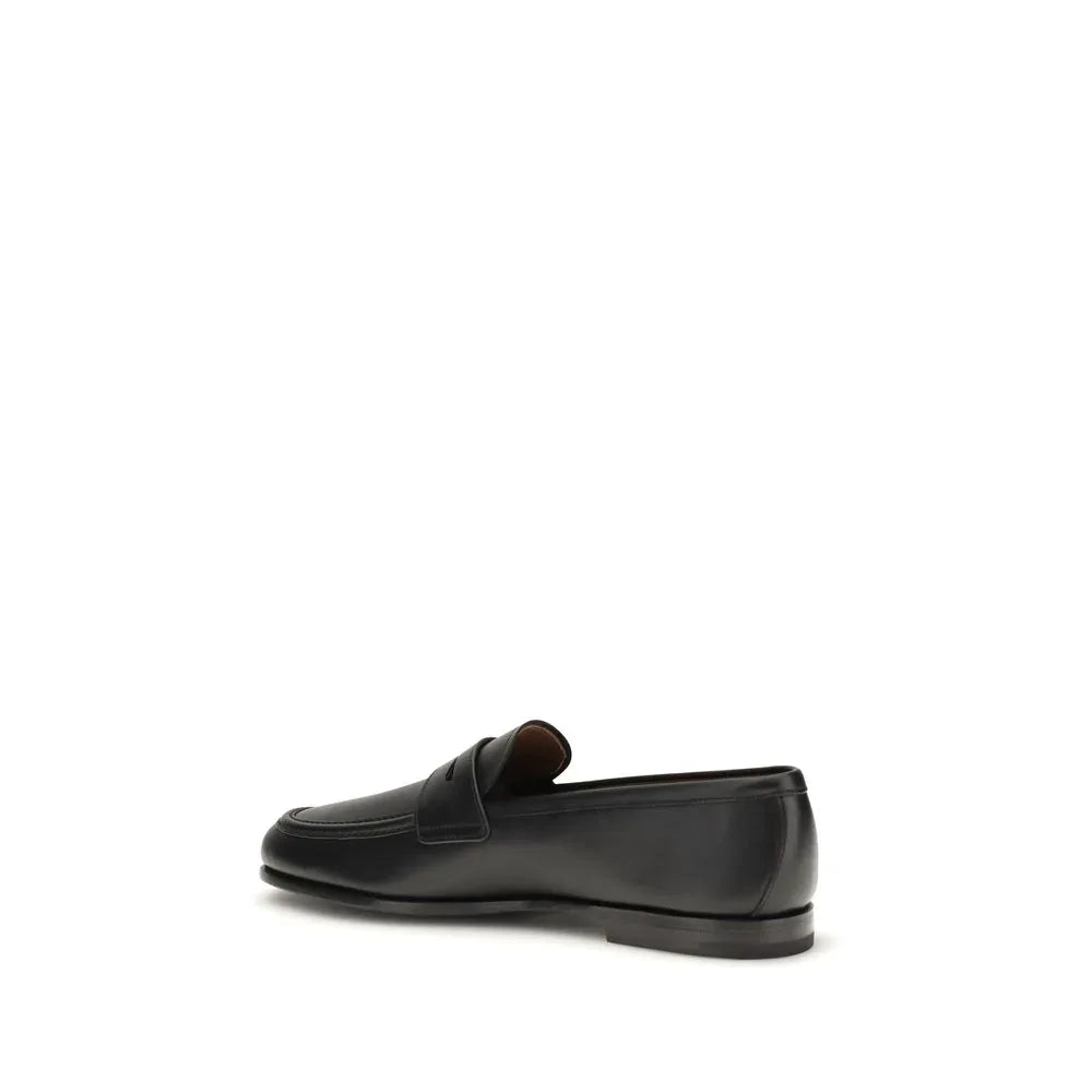 Church's Black Calf Leather Bos Taurus Slip-On Loafers - Zeiniez
