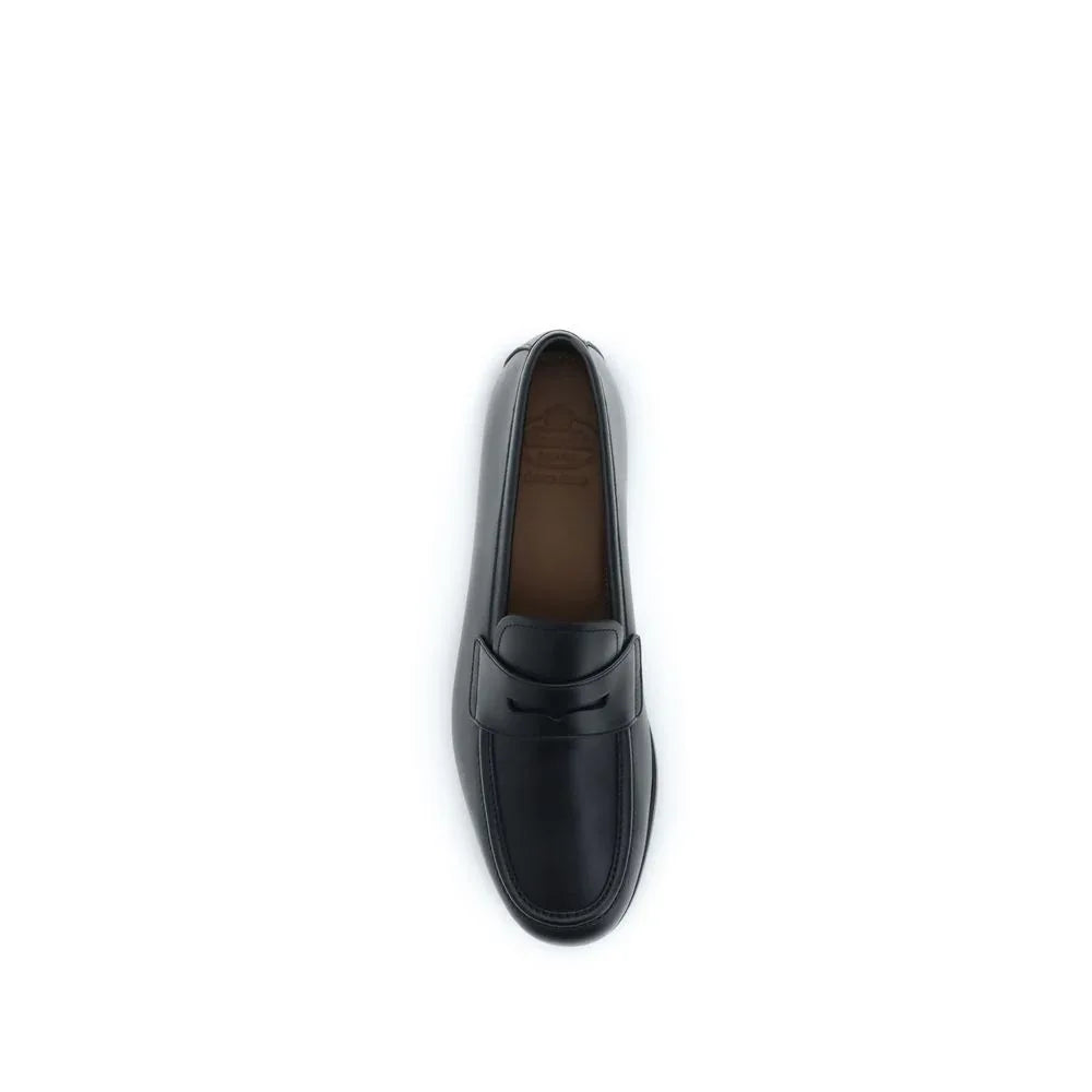 Church's Black Calf Leather Bos Taurus Slip-On Loafers - Zeiniez