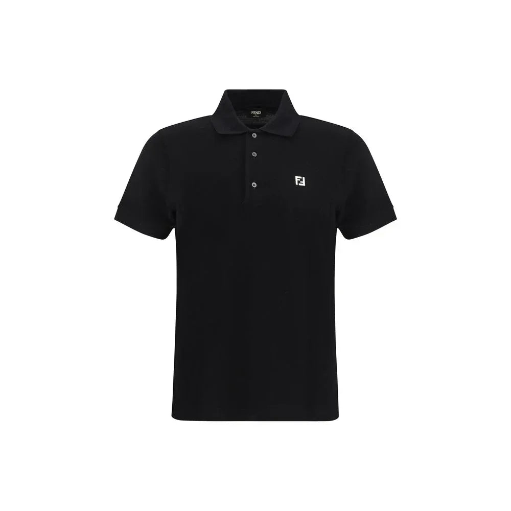 Fendi Black Cotton Polo Shirt - Zeiniez