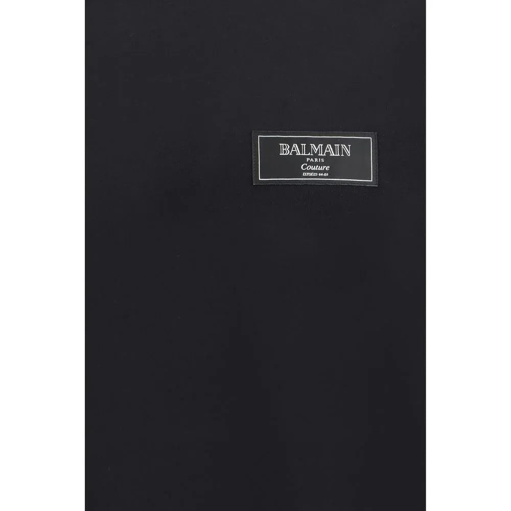 Balmain Black Cotton T-Shirt - Zeiniez