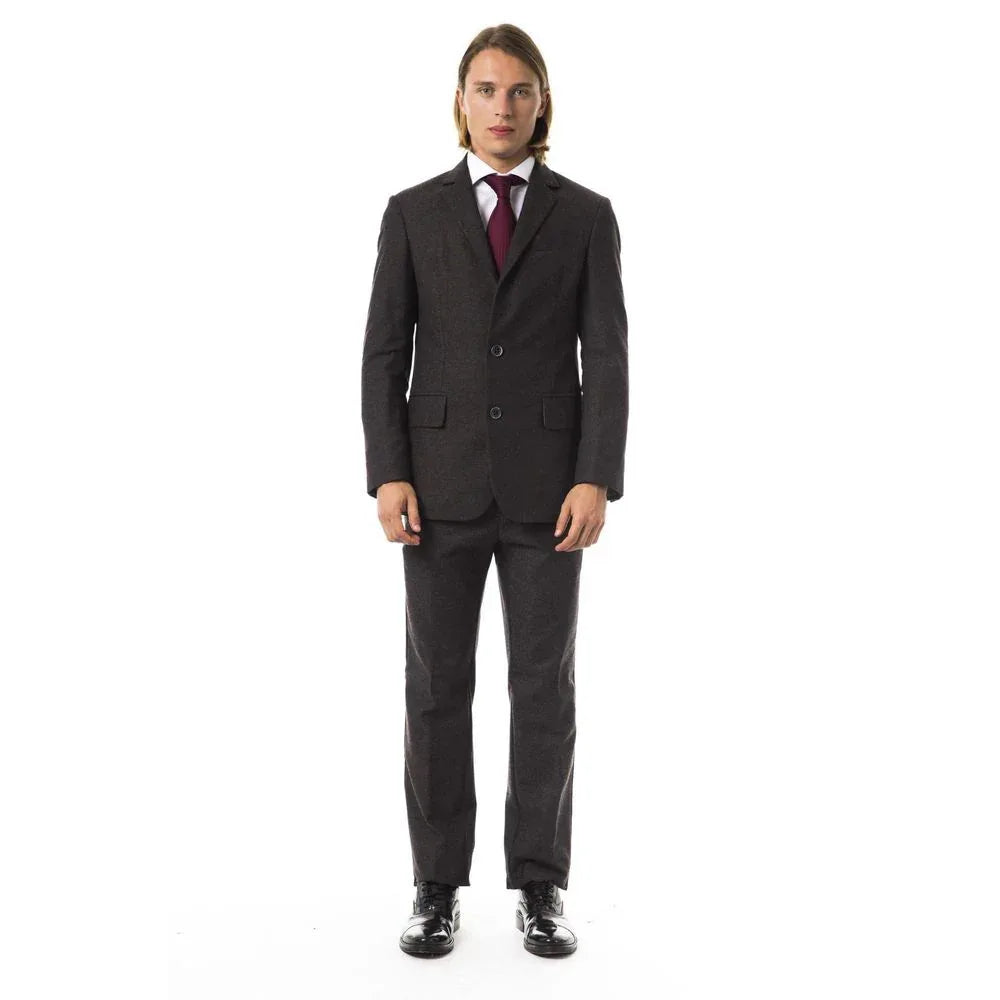 BYBLOS Brown Cotton Two-Piece Suit - Zeiniez