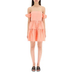Staud Orange Cotton Casual Dress - Zeiniez