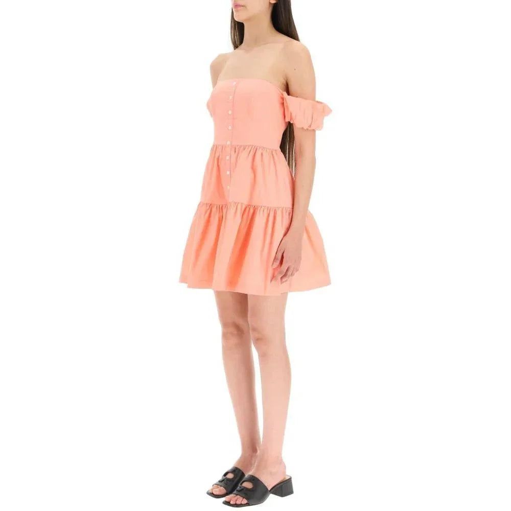 Staud Orange Cotton Casual Dress - Zeiniez
