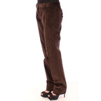 Dolce & Gabbana Brown Cotton Casual Pants - Zeiniez