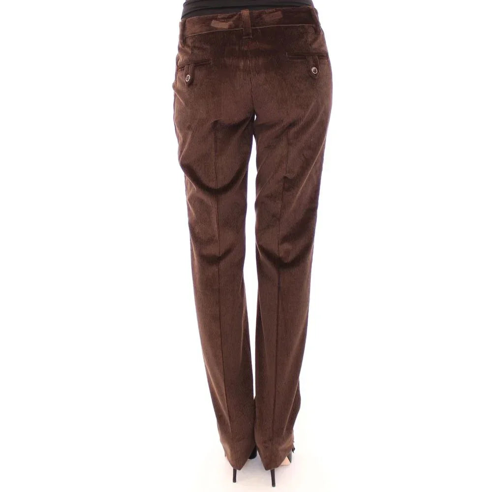 Dolce & Gabbana Brown Cotton Casual Pants - Zeiniez