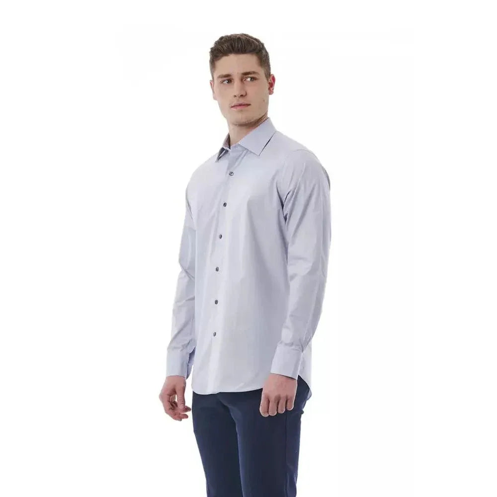 Bagutta Gray Cotton Dress Shirt - Zeiniez