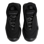 Dolce & Gabbana Black Slip On Low Top Wave Sneakers Shoes - Zeiniez