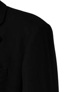 Dolce & Gabbana Black Wool Single Breasted Long Coat Jacket - Zeiniez
