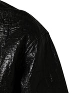 Dolce & Gabbana Black Cellulose Leather FullZip Biker Jacket - Zeiniez