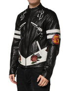 Dolce & Gabbana Black Guns n' Roses FullZip Men Biker Jacket