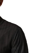 Dolce & Gabbana Black Stripes Cotton Full Zip Bomber Jacket