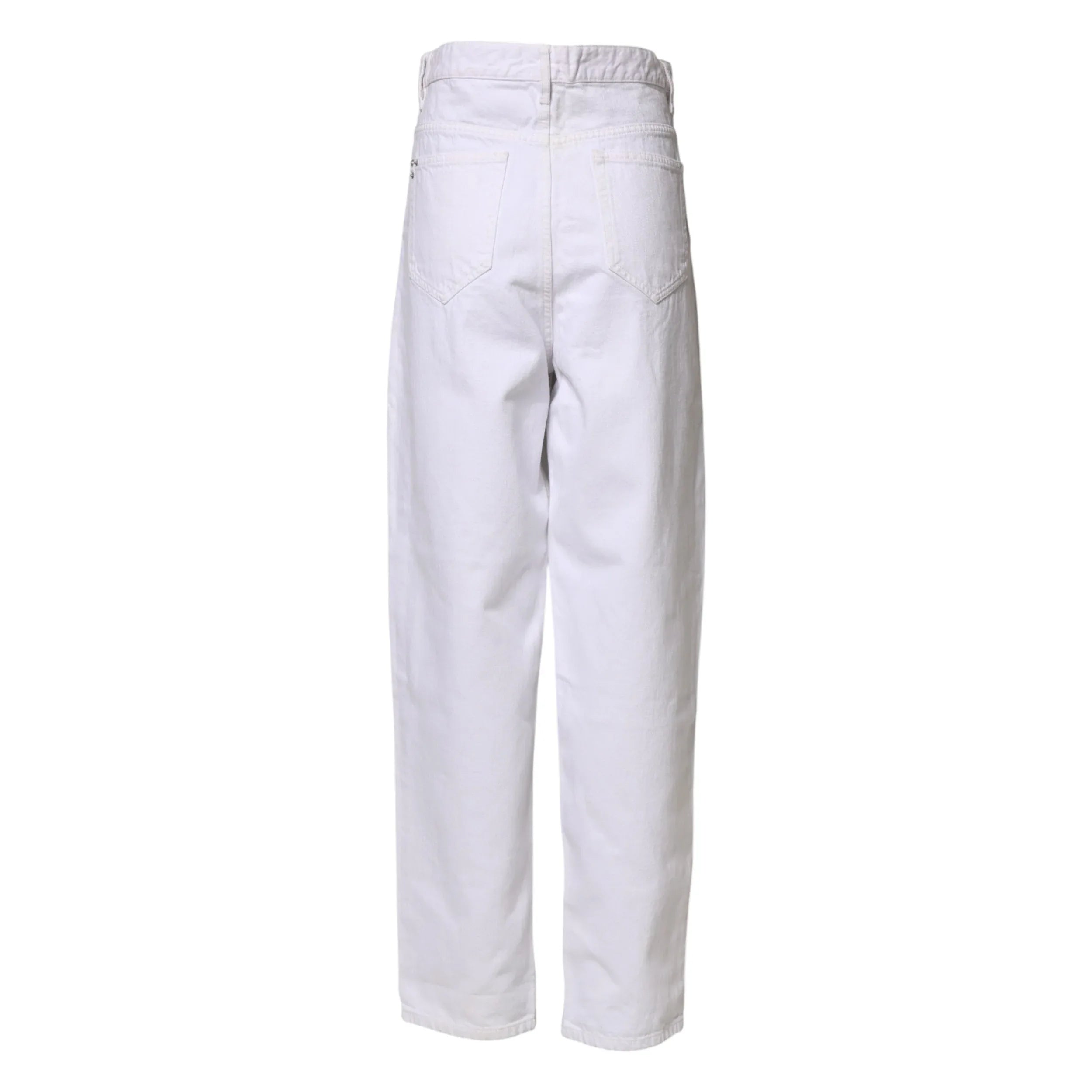 ISABEL MARANT ETOILE White High Waist Straight Denim Jeans - Zeiniez
