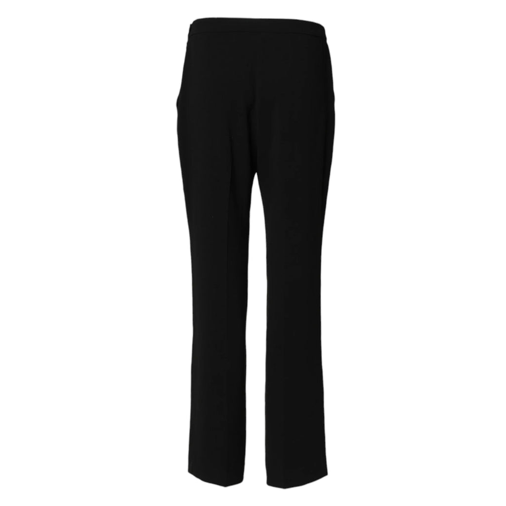 Aspesi Black High Waist Zip Straight Chino Trouser Pants - Zeiniez