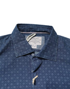 Orian 1968 Blue Button Down Long Sleeves Men Shirt - Zeiniez