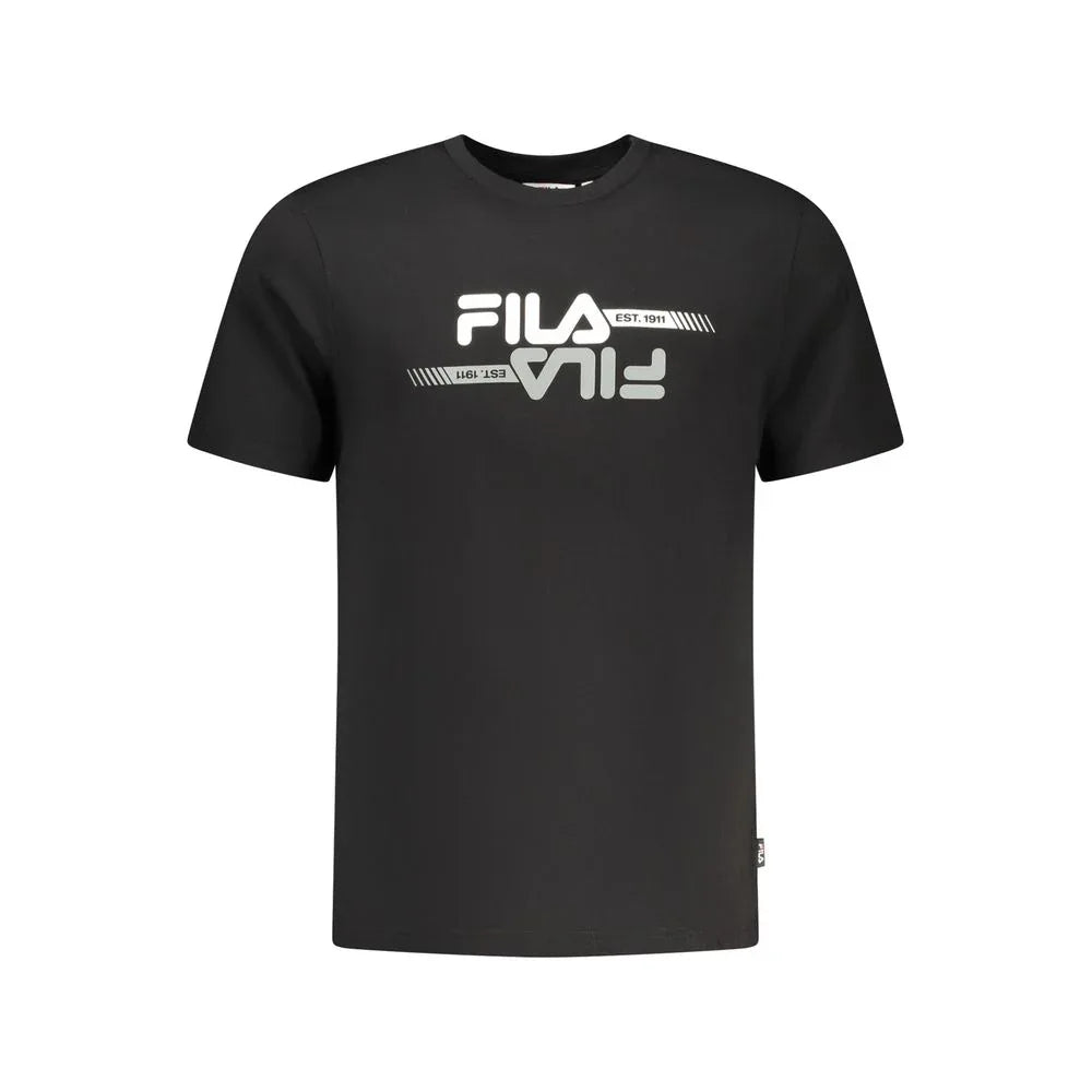 Fila Black Cotton Men T-Shirt - Zeiniez