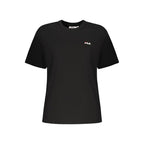 Fila Black Cotton Women T-Shirt - Zeiniez