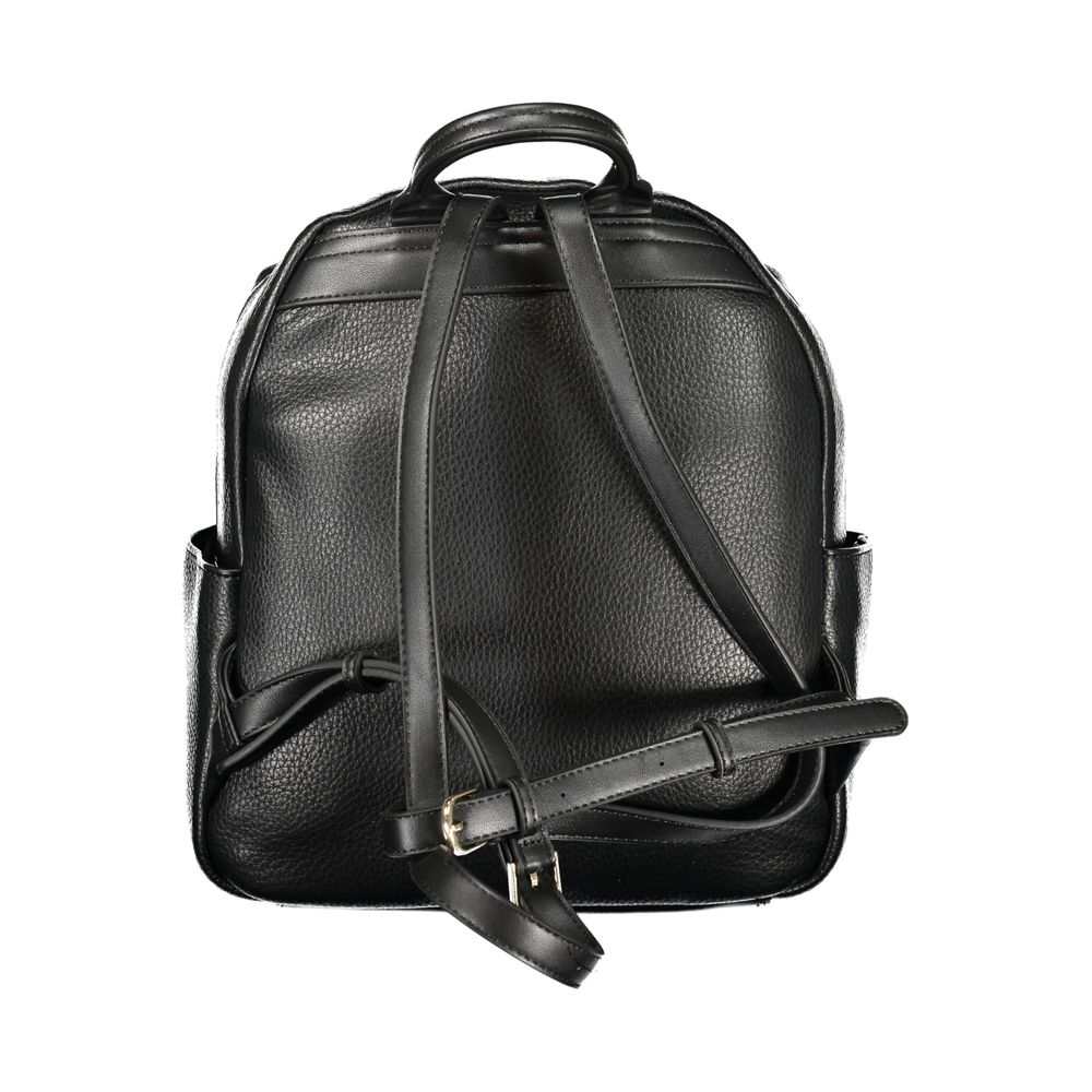 Mario Valentino Black Polyurethane Women Backpack - Zeiniez