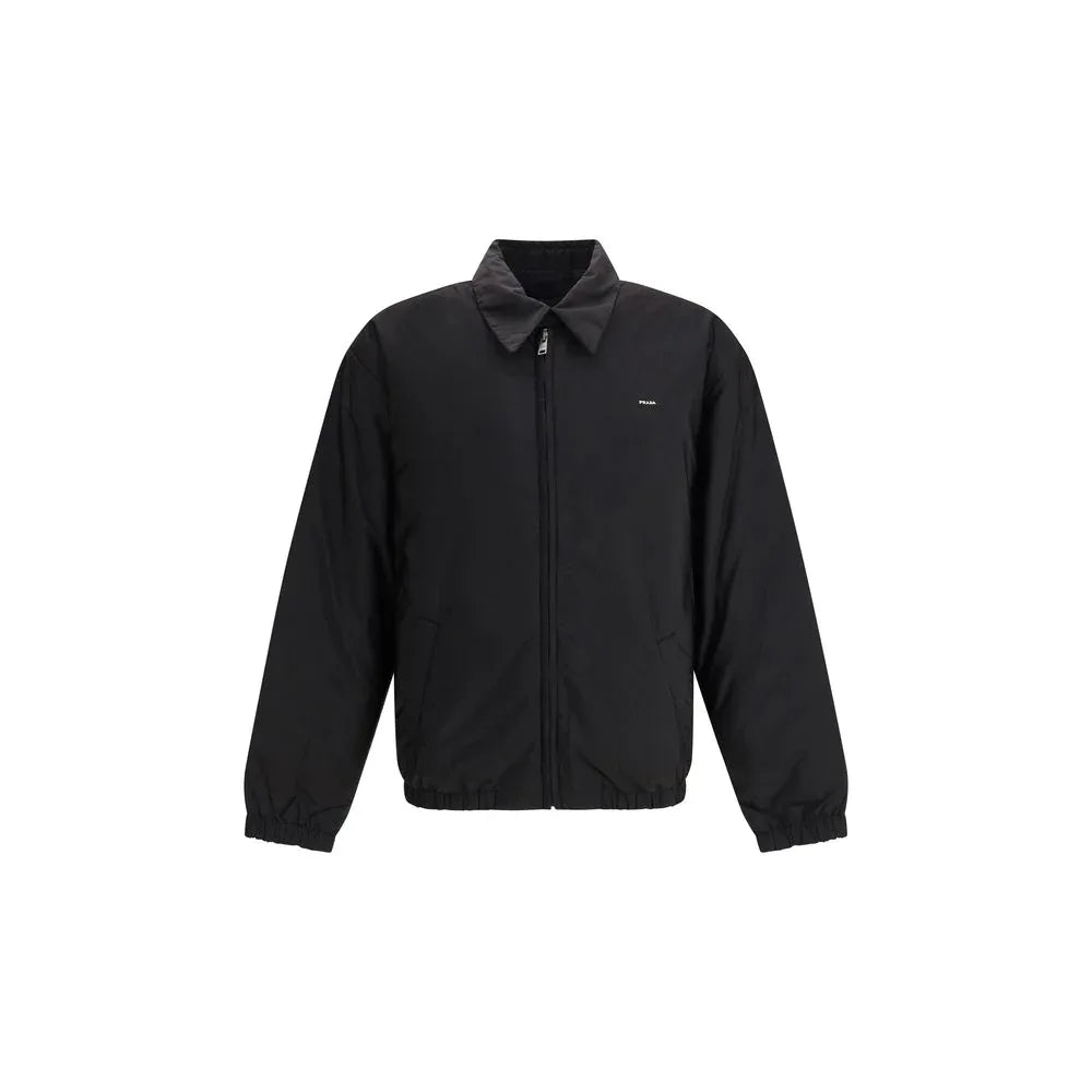 Prada Black Recycled Polyamide Full-Length Jacket - Zeiniez
