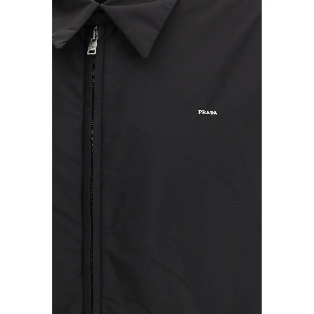 Prada Black Recycled Polyamide Full-Length Jacket - Zeiniez