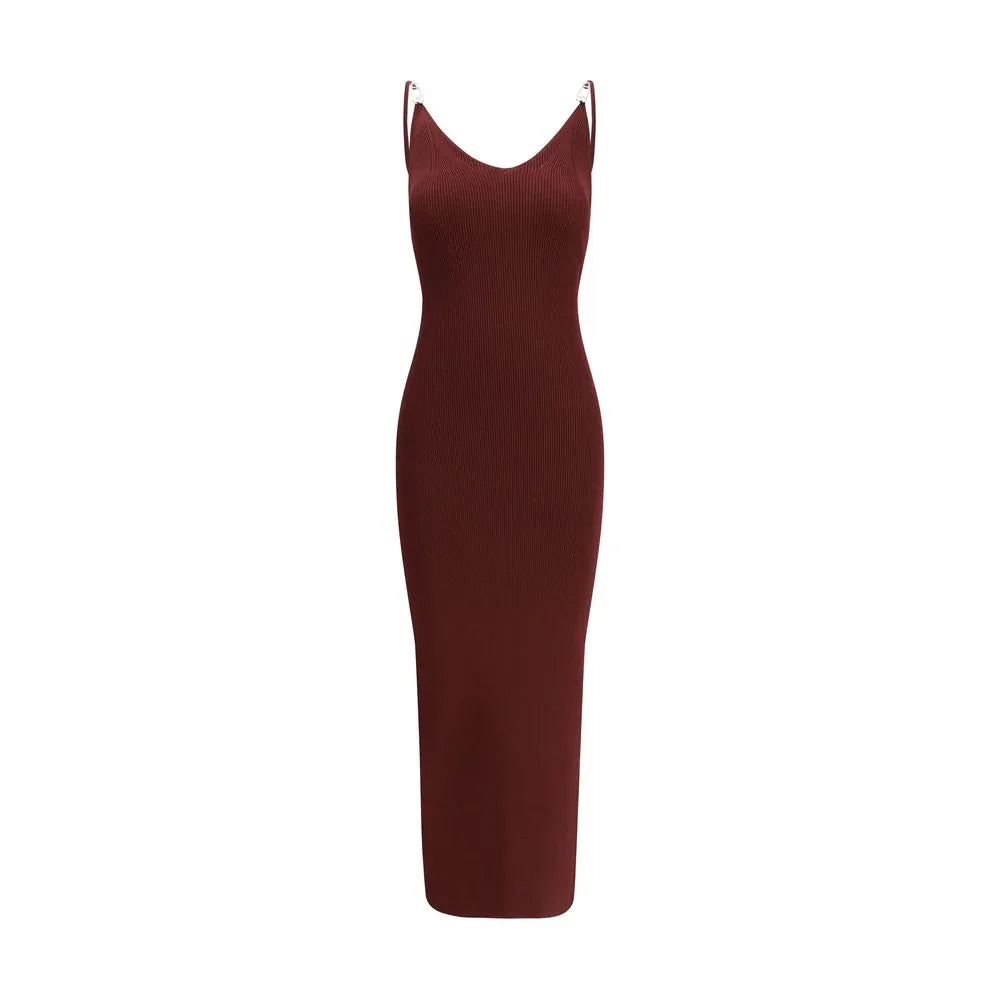 Versace Bordeaux Viscose Casual Dress - Zeiniez
