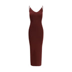 Versace Bordeaux Viscose Casual Dress - Zeiniez
