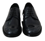 Dolce & Gabbana Blue Leather Derby Dress Formal Shoes - Zeiniez