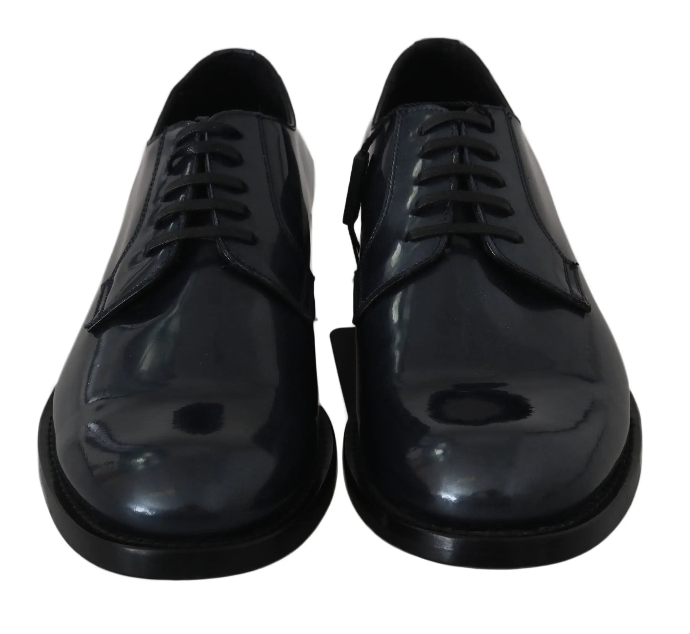 Dolce & Gabbana Blue Leather Derby Dress Formal Shoes - Zeiniez