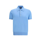 Tom Ford Blue Cotton Polo Shirt - Zeiniez