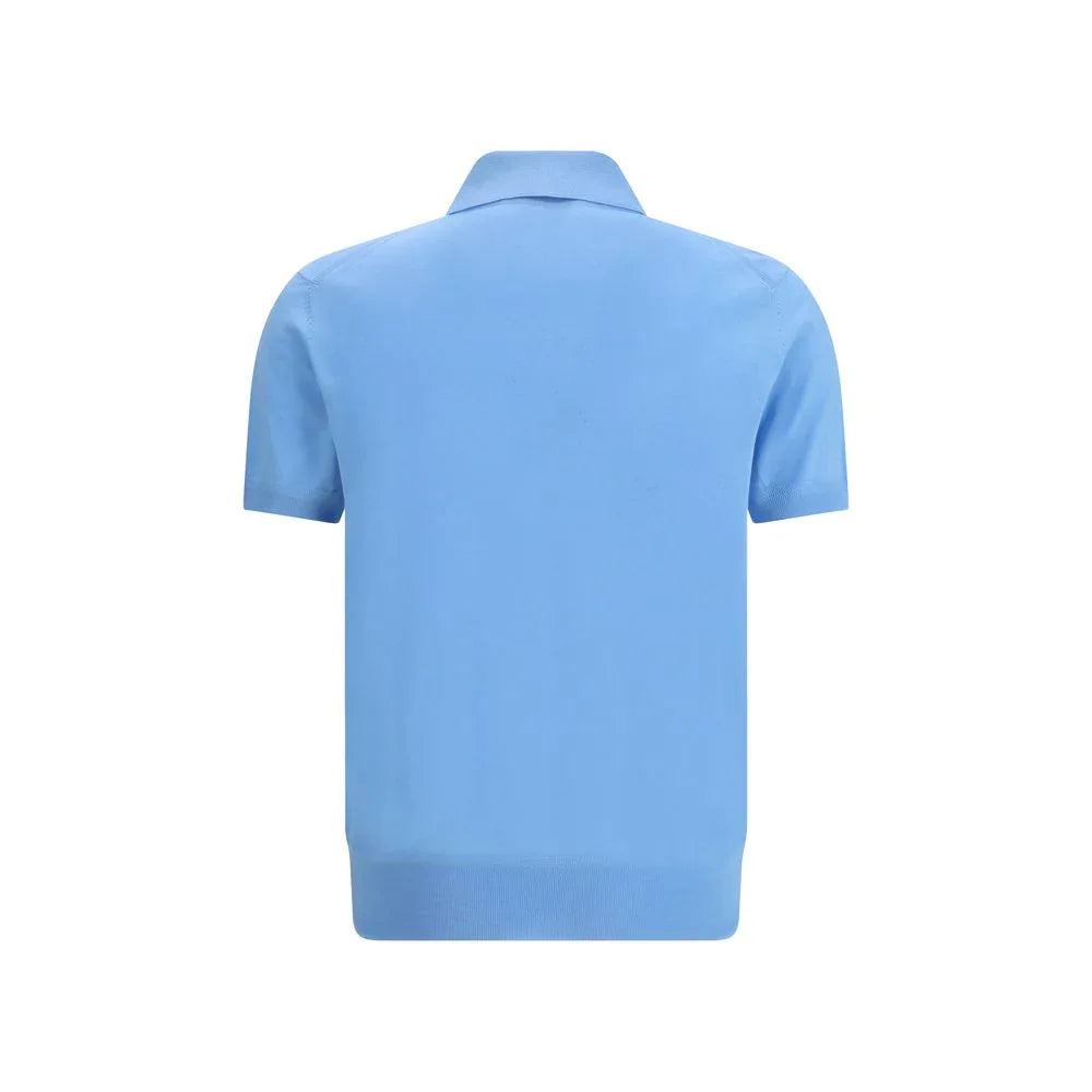 Tom Ford Blue Cotton Polo Shirt - Zeiniez