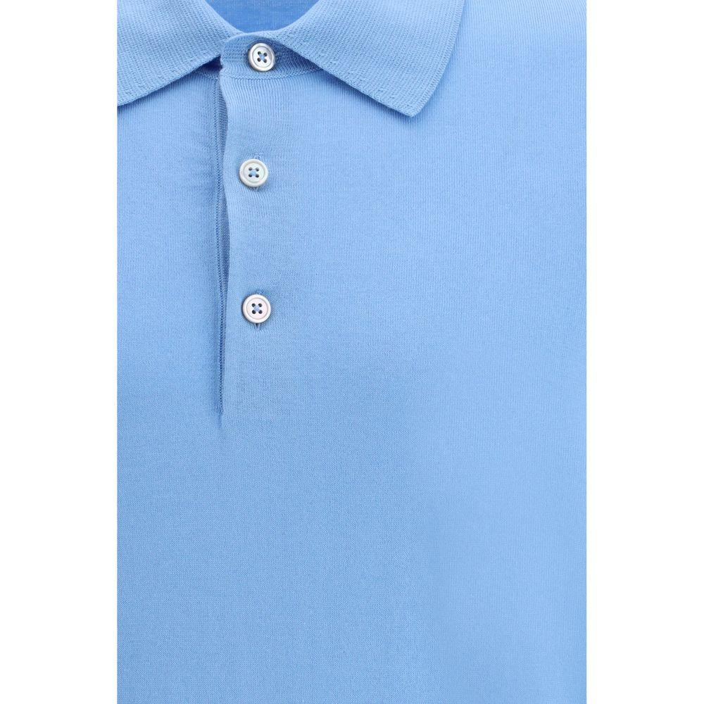 Tom Ford Blue Cotton Polo Shirt - Zeiniez