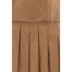 Fendi Brown Silk Mini Skirt