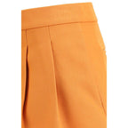 Fendi Orange Fleece Wool Bermuda Shorts - Zeiniez