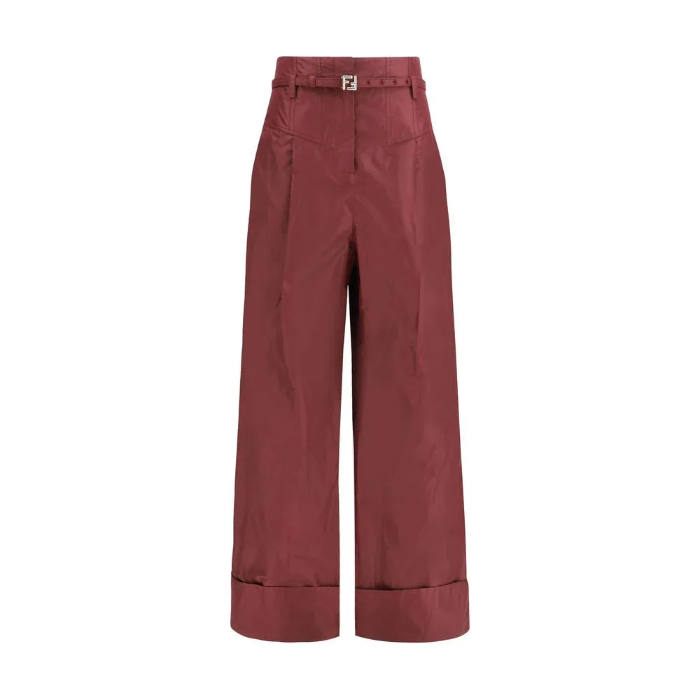 Fendi Bordeaux Silk Dress Pants - Zeiniez