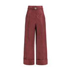 Fendi Bordeaux Silk Dress Pants - Zeiniez