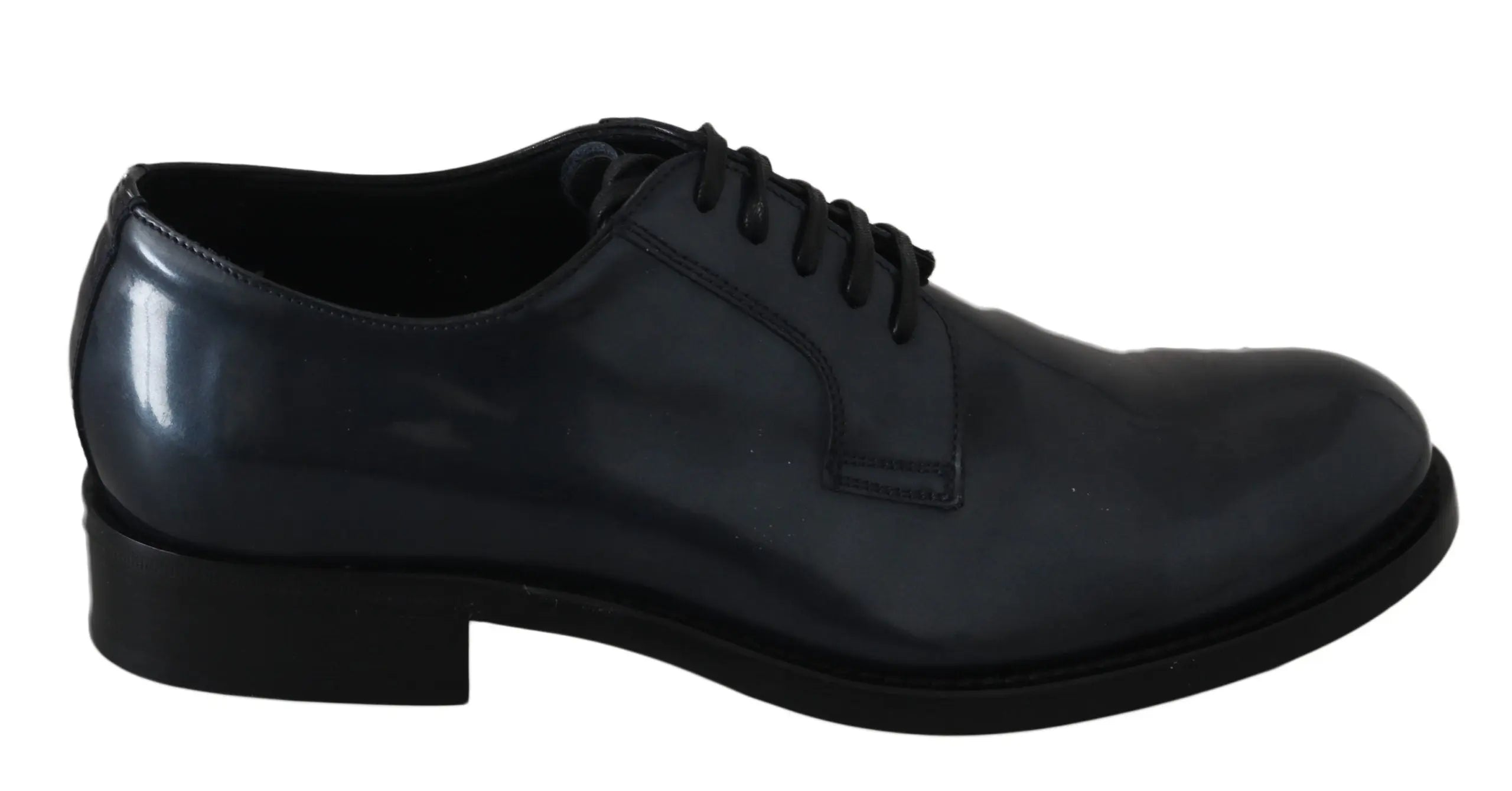 Dolce & Gabbana Blue Leather Derby Dress Formal Shoes - Zeiniez