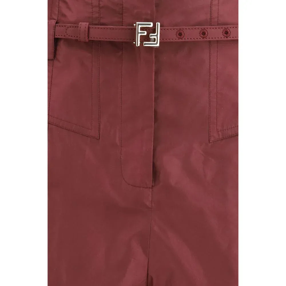 Fendi Bordeaux Silk Dress Pants - Zeiniez