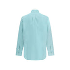Fendi Blue Cotton Dress Shirt - Zeiniez
