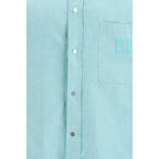 Fendi Blue Cotton Dress Shirt - Zeiniez