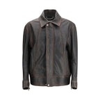 Golden Goose Brown Goatskin Bomber - Zeiniez