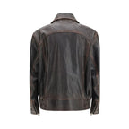 Golden Goose Brown Goatskin Bomber - Zeiniez