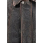 Golden Goose Brown Goatskin Bomber - Zeiniez